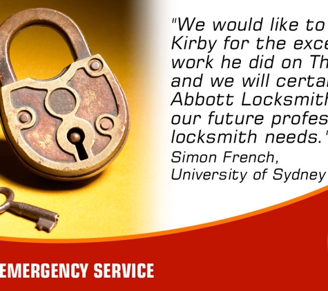 A. Abbott Locksmiths & Safes. Testimonials