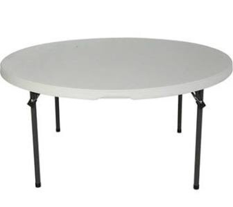 Amandabear PartyRentals - Bronx, NY. 60 inch round tables seats 8