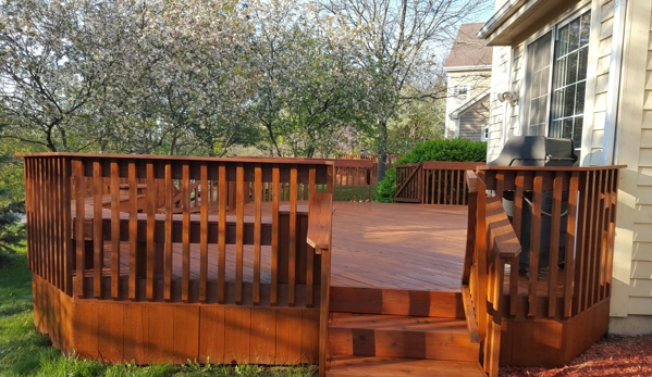CHJ Painting & Remodeling, Inc. - Niles, IL. Riverwoods deck staining completed by CHJ Painting