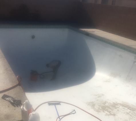 Affection Pool Services - Bullhead city, AZ. Finishing stage of the acid wash process