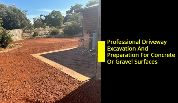 Schmidty’s Mini Excavators - Bullsbrook, WA. Professional Driveway Excavation And Preparation For Concrete Or Gravel Surfaces