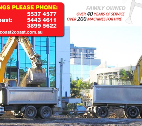 Coast 2 Coast Earthmoving - Maroochydore, QLD. Professional advice with honest and reliable service.