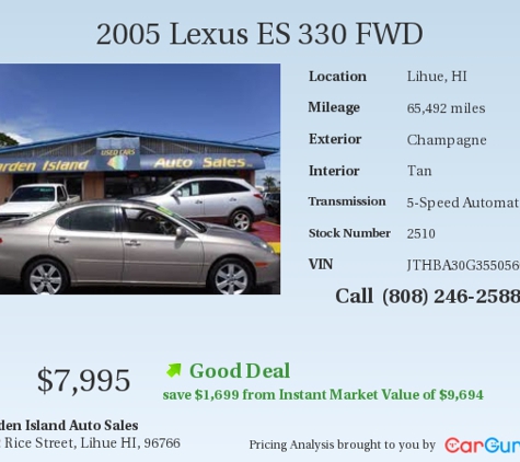 Garden Island Auto Sales - Lihue, HI