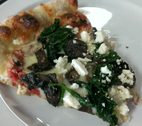 Poppys Pizza - San Antonio, TX. Had the buffet and requested feta, spinach, and mushrooms!