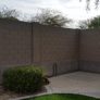 Building Block Masonry - Phoenix, AZ. Block fence on top of retaining wall