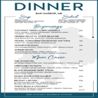 Dinner Bar Harbor