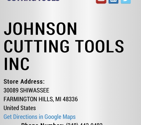 Johnson Cutting Tools Inc. - Farmington, MI. C A R B I D E
Unsurpassable prices!!!!