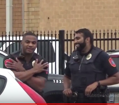 Denton City Police Department - Denton, TX. Immigrants with badges? Who are these people? Is that a gang sign?