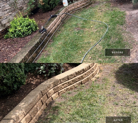 Scrub Bee's Pressure Washing - La Grange, IL. Retaining wall cleaning, and Orland Park, Illinois