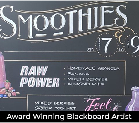 Blackboard Art - Jilliby, NSW. Award Winning Blackboard Artist