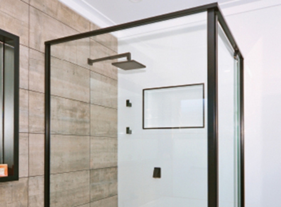 Bradnam's Windows & Doors - Ashmore, QLD. Black Framed Shower Screen