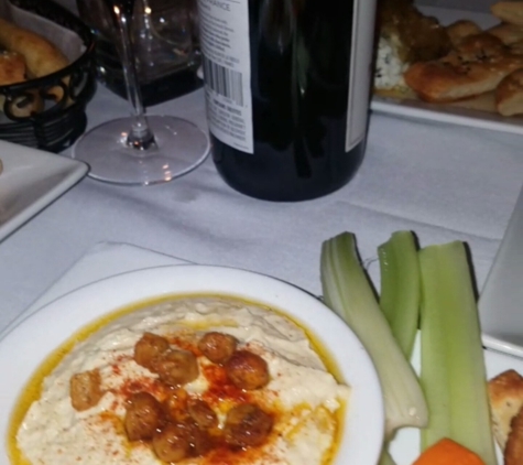 Moso Restaurant And Lounge - Atlanta, GA. Hummus and wine