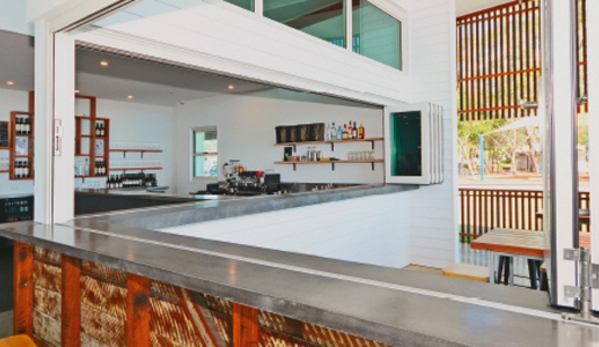 Bradnam's Windows & Doors - Emerald, QLD. White Aluminium Bi-fold Windows