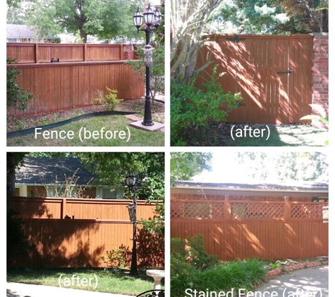 The Tulsa Painters - Tulsa, OK. Fence Staining by The Tulsa Painters. 