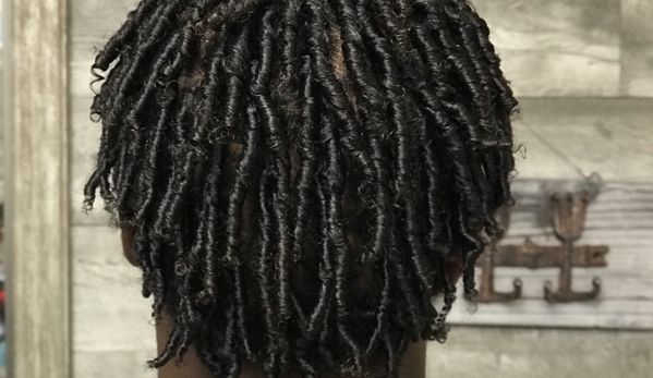 Mahogany Designs Unlimited Salon - Riverside, CA. Back view of combcoils