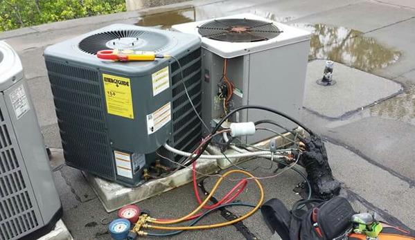 Texas Air Conditioning & Heating - Irving, TX. Serviced 2 systems on roof of building