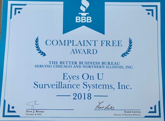 Eyes On U Commercial Surveillance Systems, Inc. - Libertyville, IL