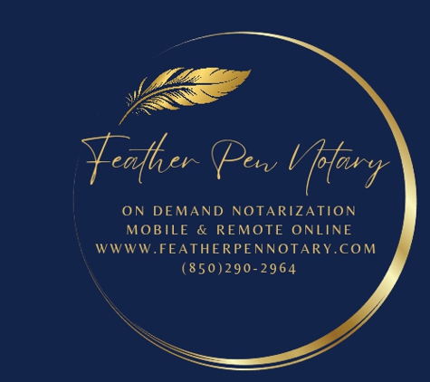 Feather Pen Notary. Feather Pen Notary
On Demand Notarizations
Mobile & Remote Online