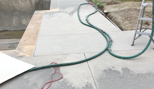 Allied Sandblasting. Making top cast look good ! As Concrete gets harder getting an even finish becomes difficult and sandblasting is a for sure fix !