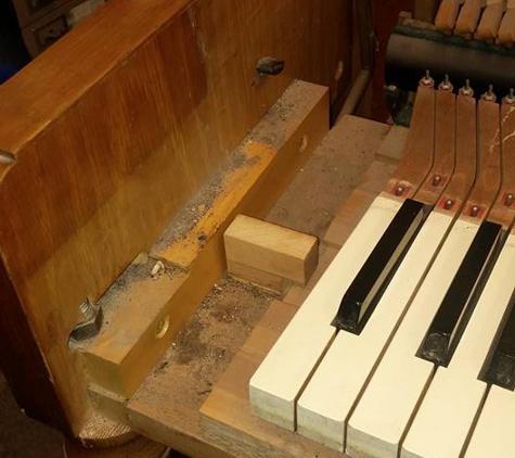 J.P. Lawson Piano Tuning and Moving - Tucson, AZ. Before our Piano Key Top Replacement