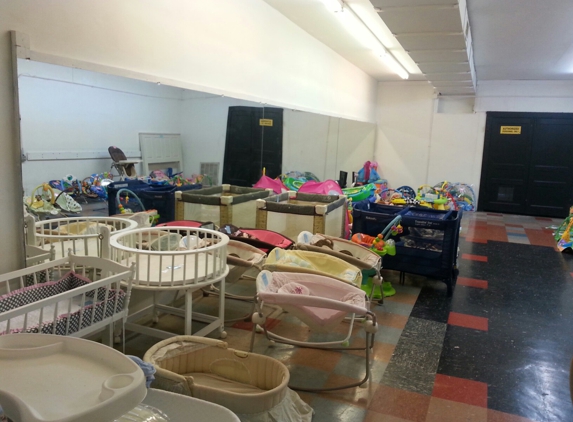 Kimmy's Kids Consignment - Smyrna, TN. Left side of back room full of baby gear!!