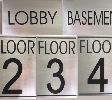 Building Signs - Brooklyn, NY. floor number sign - silver 