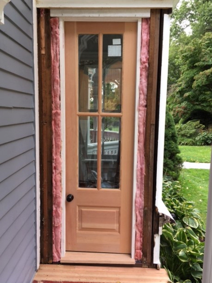 Ruppert Painting, LLC - Middle River, MD. new custom door with insulation