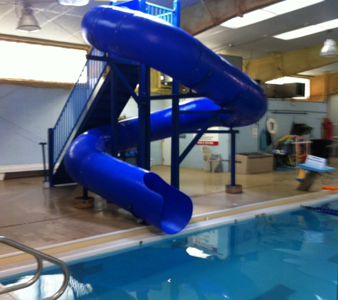 Georgia Aquatic Center - Watkinsville, GA. Indoor slide, perfect to use when a summer storm pops up.... we keep going!