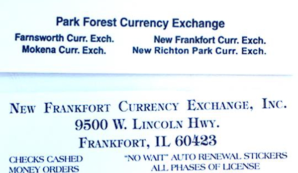 New Frankfort Currency Exchange - Frankfort, IL