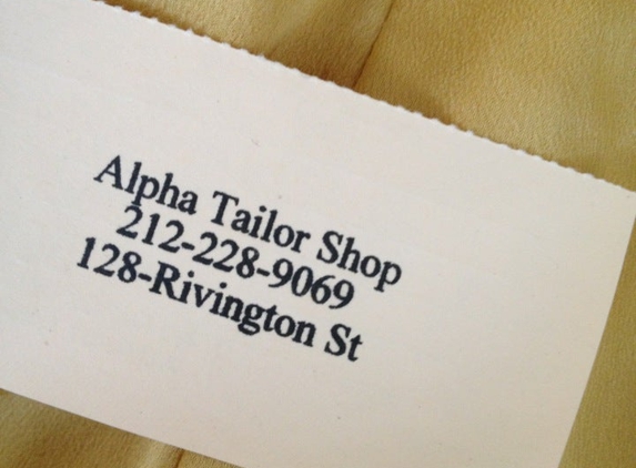 Alpha Tailor Shop - New York, NY