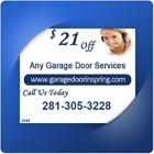 Garage Door in Spring