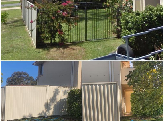 ALK Fencing - San Remo, NSW. New side fence with small entry gate
