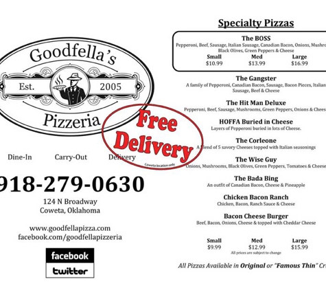 Goodfella's Pizzeria - Coweta, OK