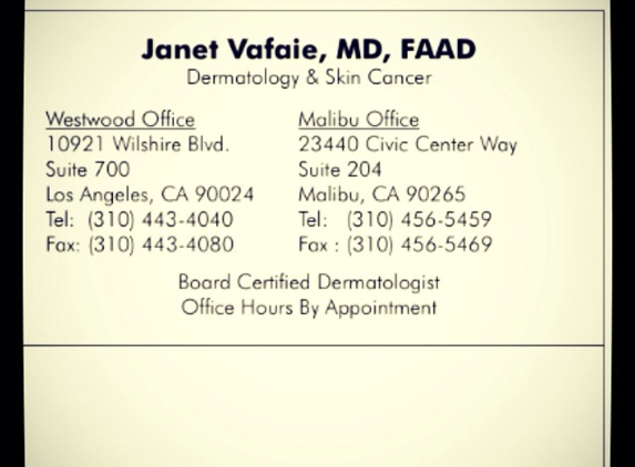 Dr. Janet Vafaie, MD, FAAD - Los Angeles, CA
