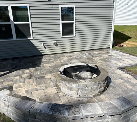 Triangle Drainage and Hardscape