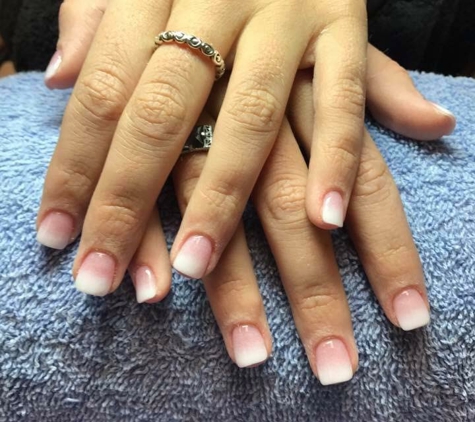 A-Nail S - Thomaston, GA. Ombré Pink and white Sns