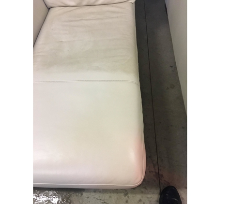 Impact Carpet Cleaning. Leather Lounge - Before & After