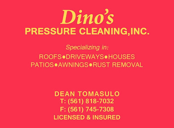 Dino's Pressure Cleaning Inc - Jupiter, FL