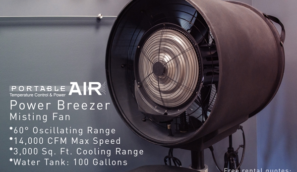 Portable Air LLC - Cocoa, FL. Misting Fans, great for outdoor uncovered sporting events.