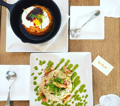 Klat - Los Angeles, CA. Top: Ribeye Kimchi Fried Rice. Bottom: Shrimp Fried Rice.