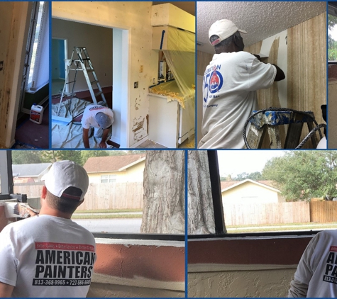 American Painters Inc - Tampa, FL. Interior wallpaper removal in Palm Harbor, FL 