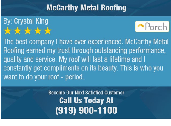 McCarthy Metal Roofing - Raleigh, NC