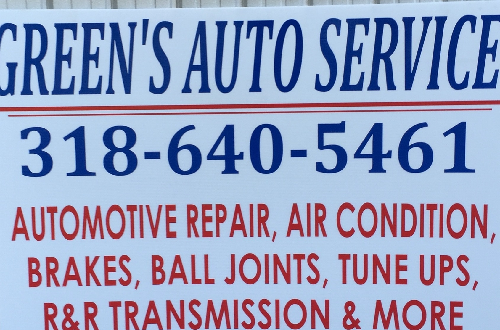 Green's Auto Service - Dry Prong, LA 71423