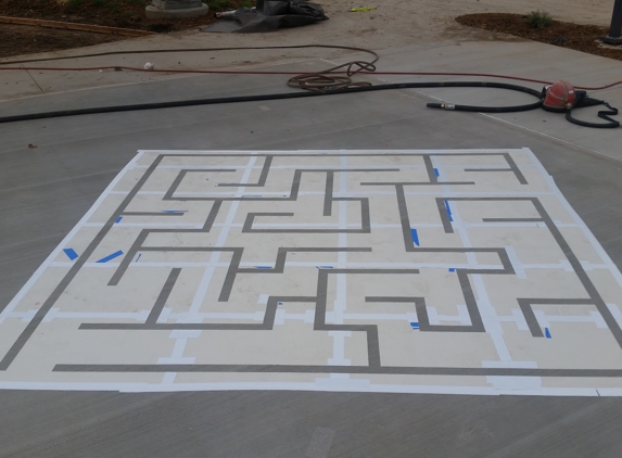 Tri-County Sandblasting Inc. Stencil application for sandblasting.