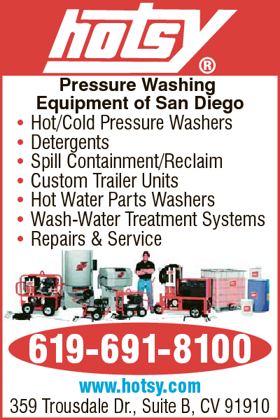 Natural Gas & Electric Powered  Hotsy Pressure Washing Equipment of San  Diego