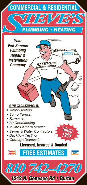 Steve's Plumbing & Heating 1212 N Genesee Rd, Burton, MI 48509 - YP.com